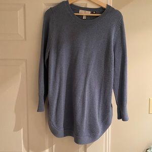 Plus Size Rounded Hem Cotton Sweater